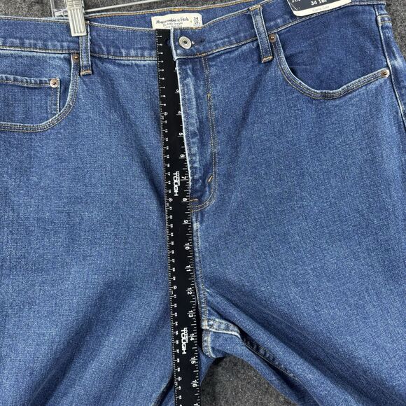 Abercrombie & Fitch The Ankle Straight Jeans Women’s 34 18S Blue Curve Love - Picture 7 of 10